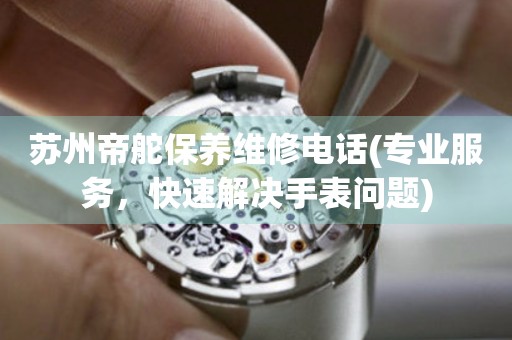 蘇州帝舵保養(yǎng)維修電話(專業(yè)服務(wù)，快速解決手表問題)
