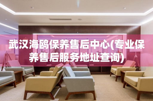 武漢海鷗保養(yǎng)售后中心(專業(yè)保養(yǎng)售后服務地址查詢)