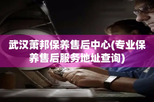 武漢蕭邦保養(yǎng)售后中心(專業(yè)保養(yǎng)售后服務(wù)地址查詢)