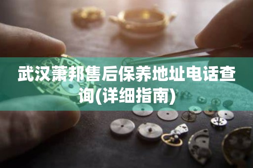 武漢蕭邦售后保養(yǎng)地址電話查詢(詳細(xì)指南)