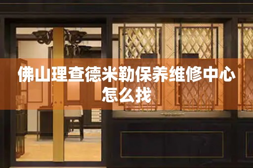 佛山理查德米勒保養(yǎng)維修中心怎么找