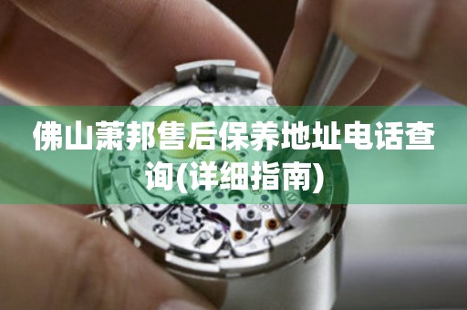 佛山蕭邦售后保養(yǎng)地址電話查詢(詳細指南)