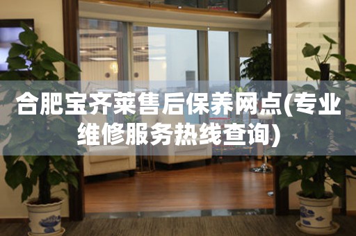 合肥寶齊萊售后保養(yǎng)網(wǎng)點(專業(yè)維修服務熱線查詢)