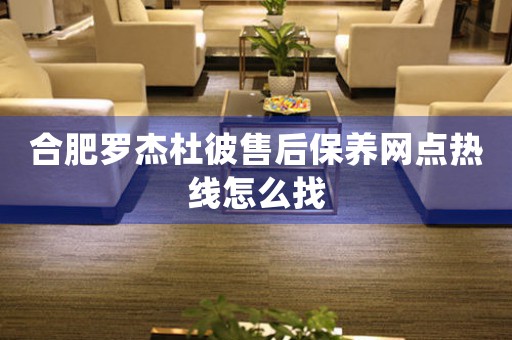 合肥羅杰杜彼售后保養(yǎng)網(wǎng)點(diǎn)熱線怎么找