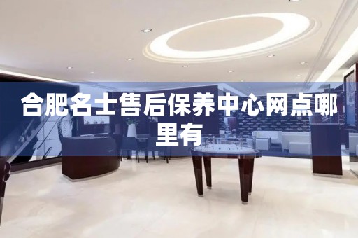 合肥名士售后保養(yǎng)中心網(wǎng)點(diǎn)哪里有