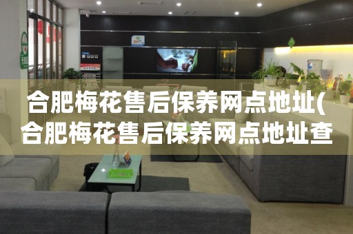 合肥梅花售后保養(yǎng)網(wǎng)點(diǎn)地址(合肥梅花售后保養(yǎng)網(wǎng)點(diǎn)地址查詢攻略)