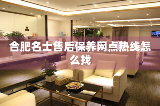 合肥名士售后保養(yǎng)網(wǎng)點(diǎn)熱線怎么找