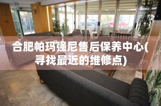 合肥帕瑪強尼售后保養(yǎng)中心(尋找最近的維修點)