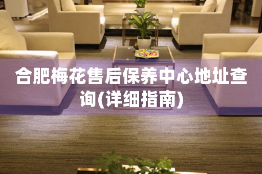 合肥梅花售后保養(yǎng)中心地址查詢(詳細(xì)指南)