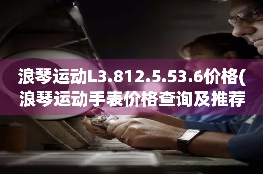 浪琴運動L3.812.5.53.6價格(浪琴運動手表價格查詢及推薦)