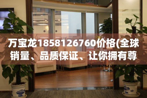萬寶龍1858126760價(jià)格(全球銷量、品質(zhì)保證、讓你擁有尊貴氣質(zhì)的明星級(jí)配飾)