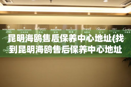 昆明海鷗售后保養(yǎng)中心地址(找到昆明海鷗售后保養(yǎng)中心地址的方法)