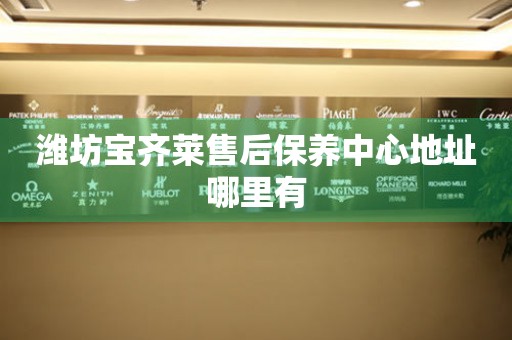 濰坊寶齊萊售后保養(yǎng)中心地址哪里有