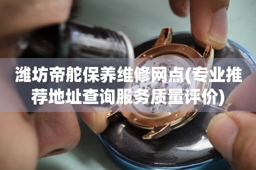 濰坊帝舵保養(yǎng)維修網(wǎng)點(專業(yè)推薦地址查詢服務(wù)質(zhì)量評價)