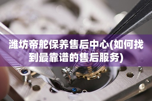 濰坊帝舵保養(yǎng)售后中心(如何找到最靠譜的售后服務(wù))