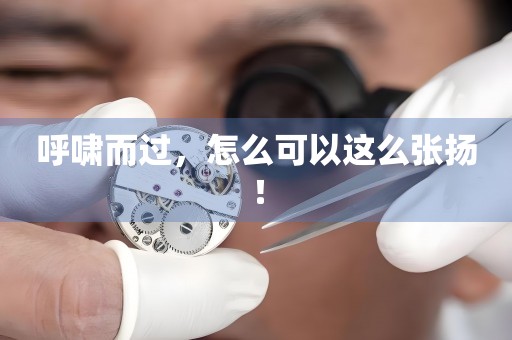 呼嘯而過，怎么可以這么張揚！