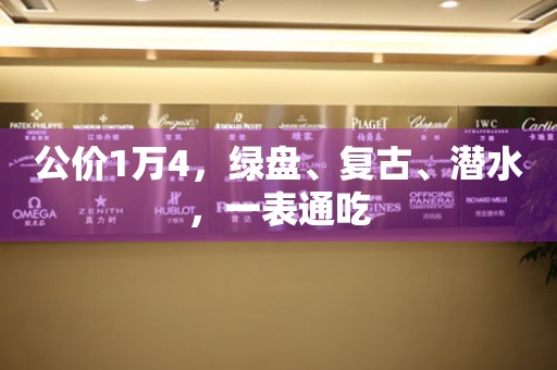 公價1萬4，綠盤、復古、潛水，一表通吃