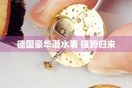 德國豪華潛水表 強勢歸來