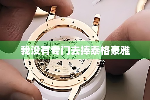 我沒有專門去捧泰格豪雅