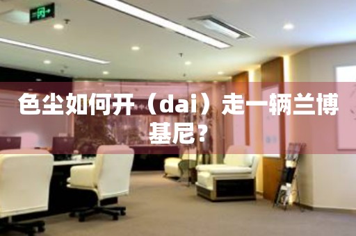 色塵如何開（dai）走一輛蘭博基尼？