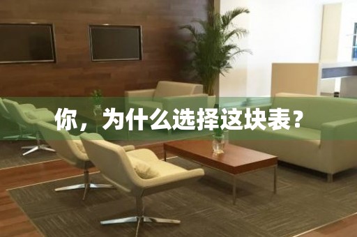 你，為什么選擇這塊表？