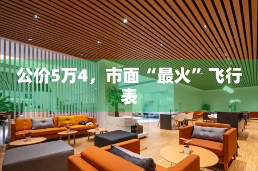 公價5萬4，市面“最火”飛行表