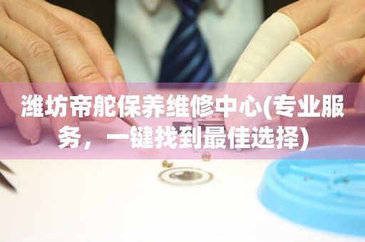 濰坊帝舵保養(yǎng)維修中心(專(zhuān)業(yè)服務(wù)，一鍵找到最佳選擇)