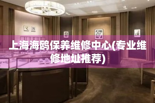 上海海鷗保養(yǎng)維修中心(專業(yè)維修地址推薦)