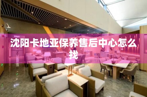 沈陽卡地亞保養(yǎng)售后中心怎么找
