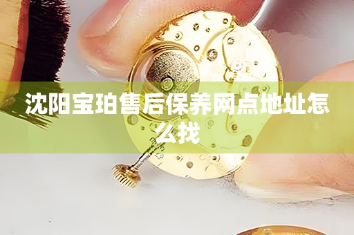 沈陽寶珀售后保養(yǎng)網(wǎng)點(diǎn)地址怎么找