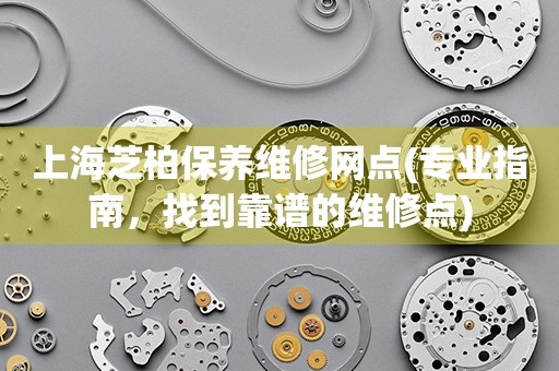 上海芝柏保養(yǎng)維修網(wǎng)點(diǎn)(專業(yè)指南，找到靠譜的維修點(diǎn))