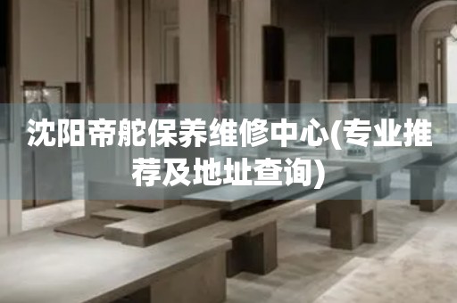 沈陽(yáng)帝舵保養(yǎng)維修中心(專業(yè)推薦及地址查詢)