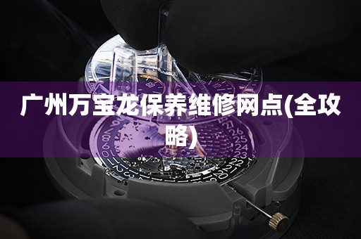 廣州萬寶龍保養(yǎng)維修網(wǎng)點(全攻略)