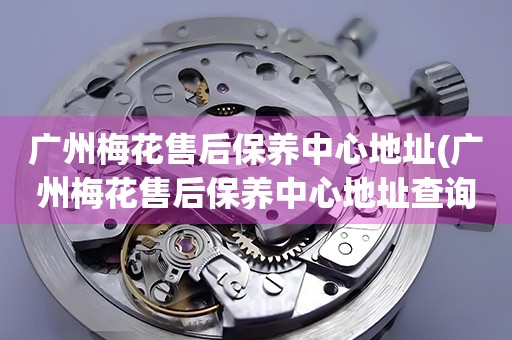 廣州梅花售后保養(yǎng)中心地址(廣州梅花售后保養(yǎng)中心地址查詢攻略)
