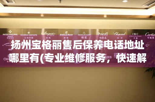 揚(yáng)州寶格麗售后保養(yǎng)電話地址哪里有(專業(yè)維修服務(wù)，快速解決您的手表問(wèn)題)