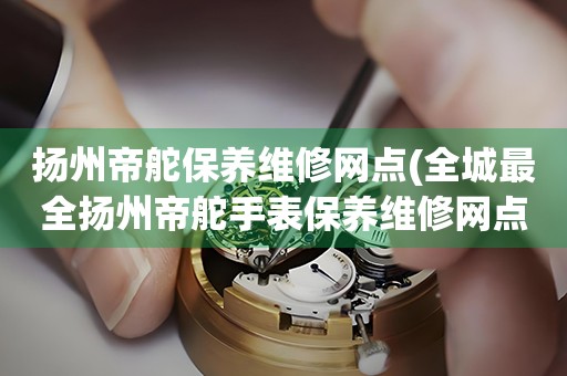 揚(yáng)州帝舵保養(yǎng)維修網(wǎng)點(diǎn)(全城最全揚(yáng)州帝舵手表保養(yǎng)維修網(wǎng)點(diǎn)推薦)
