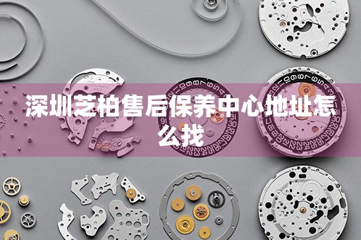 深圳芝柏售后保養(yǎng)中心地址怎么找