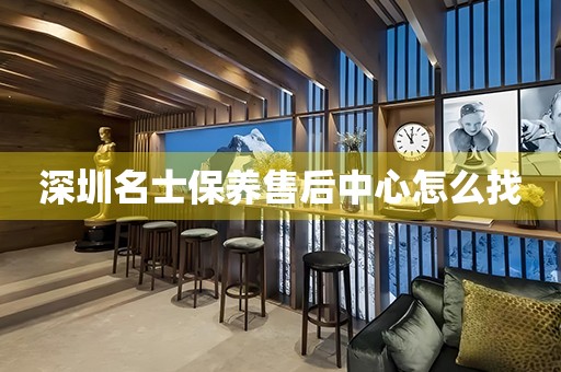 深圳名士保養(yǎng)售后中心怎么找
