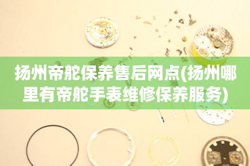 揚州帝舵保養(yǎng)售后網(wǎng)點(揚州哪里有帝舵手表維修保養(yǎng)服務(wù))