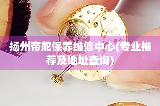 揚(yáng)州帝舵保養(yǎng)維修中心(專(zhuān)業(yè)推薦及地址查詢(xún))
