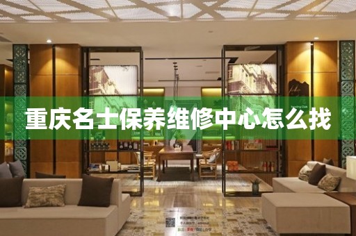 重慶名士保養(yǎng)維修中心怎么找