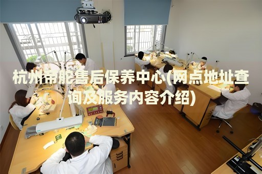 杭州帝舵售后保養(yǎng)中心(網(wǎng)點地址查詢及服務(wù)內(nèi)容介紹)