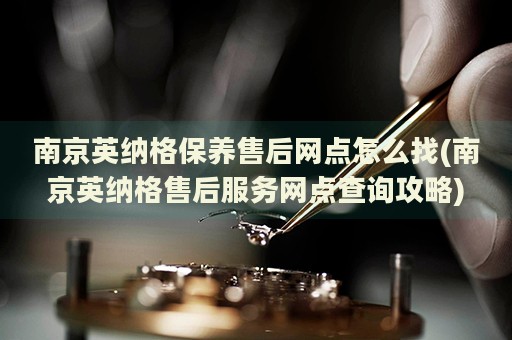 南京英納格保養(yǎng)售后網(wǎng)點怎么找(南京英納格售后服務(wù)網(wǎng)點查詢攻略)
