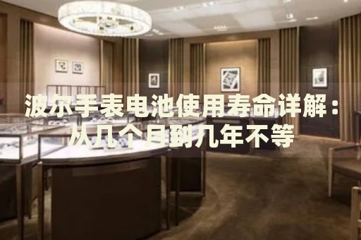 波爾手表電池使用壽命詳解：從幾個月到幾年不等