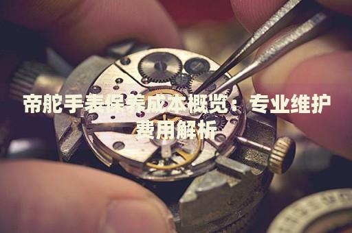帝舵手表保養(yǎng)成本概覽：專(zhuān)業(yè)維護(hù)費(fèi)用解析