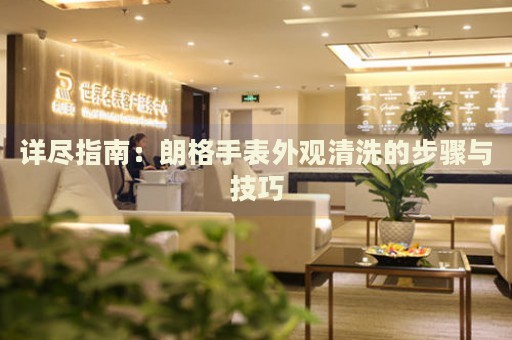 詳盡指南：朗格手表外觀清洗的步驟與技巧