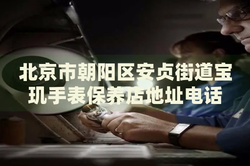 北京市朝陽區(qū)安貞街道寶璣手表保養(yǎng)店地址電話