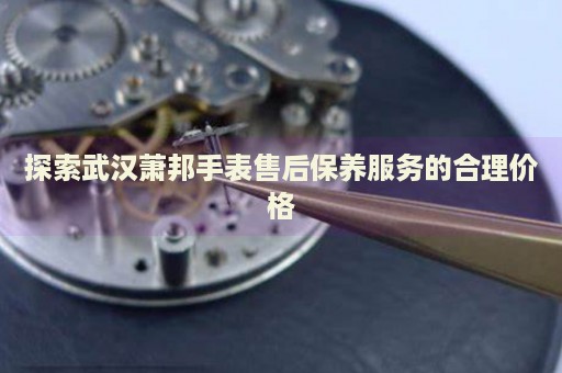 探索武漢蕭邦手表售后保養(yǎng)服務的合理價格
