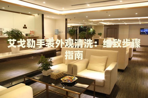 艾戈勒手表外觀清洗：細致步驟指南