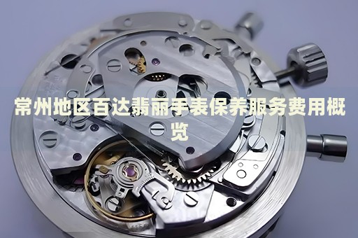 常州地區(qū)百達翡麗手表保養(yǎng)服務費用概覽